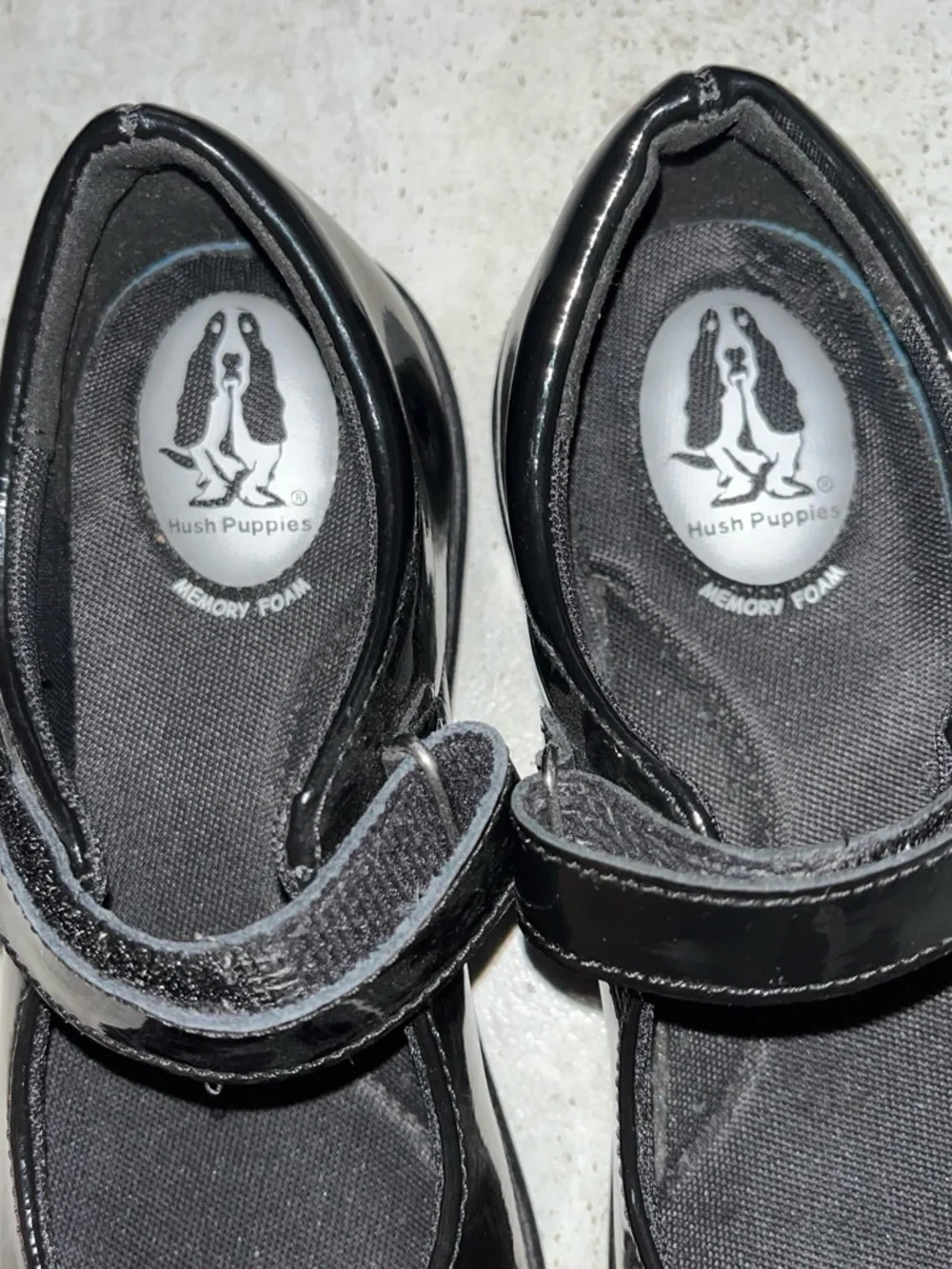 Hush Puppies Girls' Black Patent Mary Jane Shoes